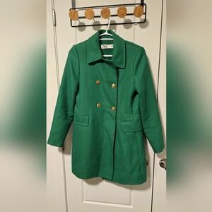 Zaea green wool jacket